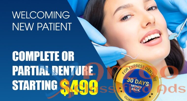 Affordable Partial Dentures Starting at $499