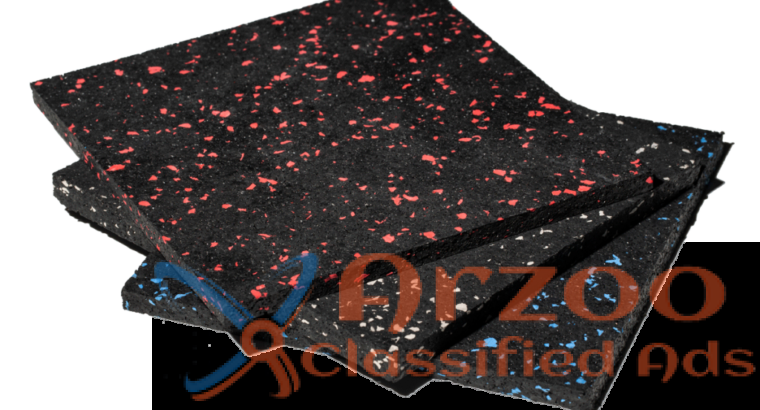 Confetti rubber flooring