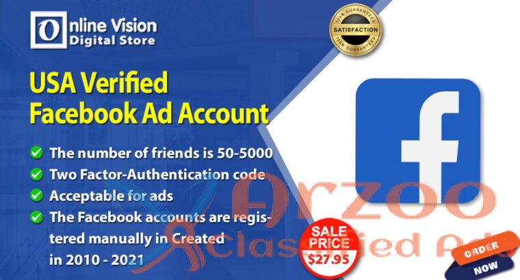 Buy Verified US Facebook Ad Account From Online Vi