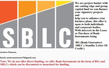 BG SBLC OFFERS FOR LEASE AND SALES