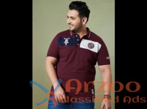 Men’s Plus Size Gasket Colorblock Polo T-Shirt