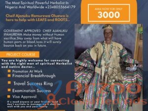 The Best Spiritual Powerful Herbalist In Nigeria
